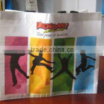 Recyled woven polypropylene shopping bag