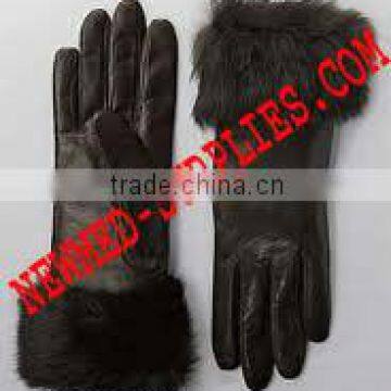 fur trim leather gloves High Quality Leather Gloves