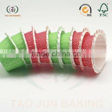 Lace edge cupcake / cake wrapper / PET coated paper made in China