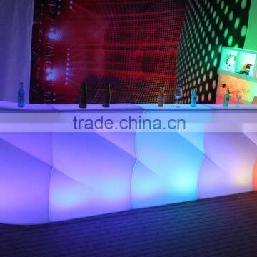 Fashional color changeanle led bar furniture, dubai illuminated led bar table