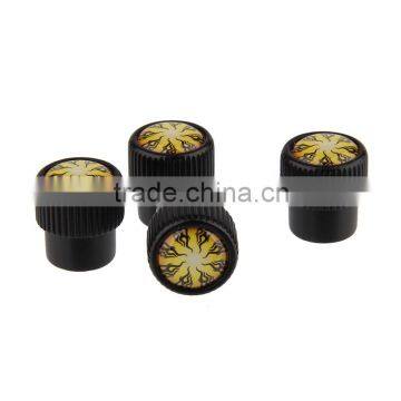 Black Car Wheel Tyre Tire Stem Air Valve Caps