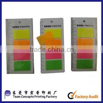 25 X 42 MM Fluorescent colors PP Film Sticker Note