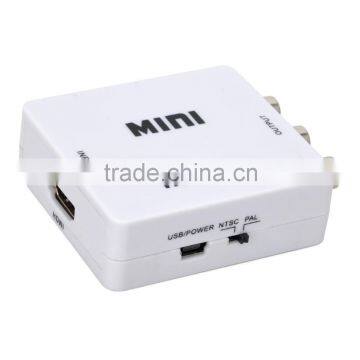 Mini 720p 1080p HD HDMI to RCA Composite Audio AV CVBS Adapter NTSC Video Converter photo-2