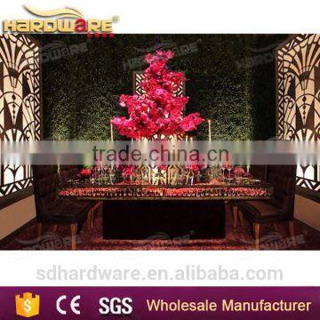 Glass Top Banquet Table Crystal Chandelier Pendant Wedding Table photo-3