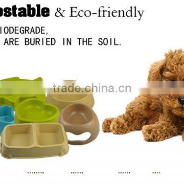 Go Slow Anti-Gulping Eco Bamboo Plant Fiber Dog Bowl Hear Shaped photo-6