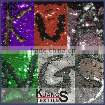 reversible fish scale sequin fabric