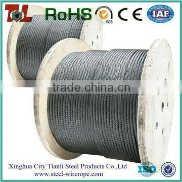 Lang Lay Galvanized 17x7 Steel Wire Rope 6mm