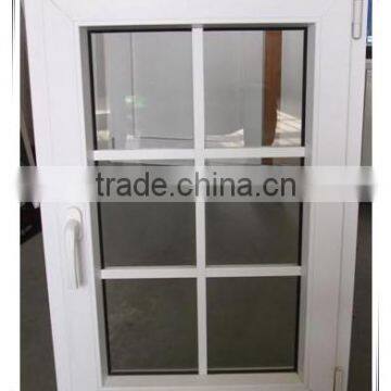 Screen doors pvc Fiberglass horizonta aluminium casement window with lattice bar