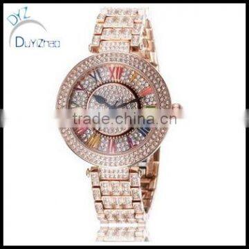 micro pave hip hop diamond colorful watches