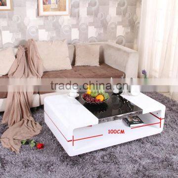 MDF Coffee Table White High Gloss Center Table photo-5