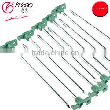 hot sale Galvanized Non-Rust Tent Peg Stakes with Green Stopper (Pack of 10)