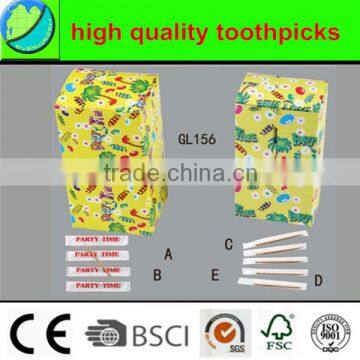 individually wrapped paper toothpick