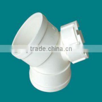 Low price /Manufacturer/hot sell/2014 hot sell/ customized/white color pvc 45deg elbow with port