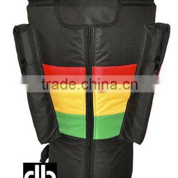 African Djembe Drums Gig bags Pro Nylon Black Rasta Stripe