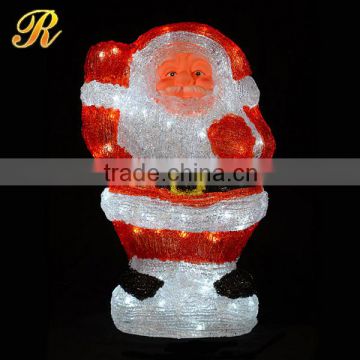 Large santa claus for shopping mall christmas decorations light outdoor santa clause