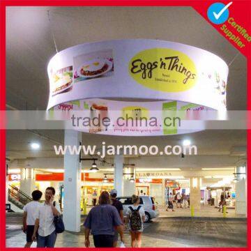 Exihition print brand on ceiling circular banner 3M