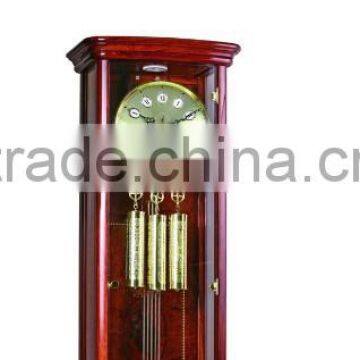 Cherry wood grandfather clock with flowers rotating Plays Westminster/St.Michael and Whittington chimes High quality PW1560HR