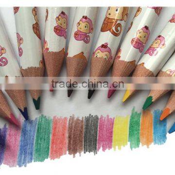 Color lead Heat transfer Triangle 12 colors plastic pencils