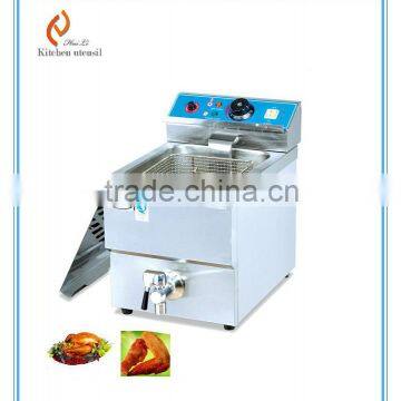 Stainless steel electric 6L single tank deep fryer