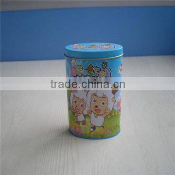Cartoon Pattern Oblate Biscuit Metal Tin Can photo-4