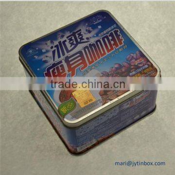 Factory directly and custom square coffee tin