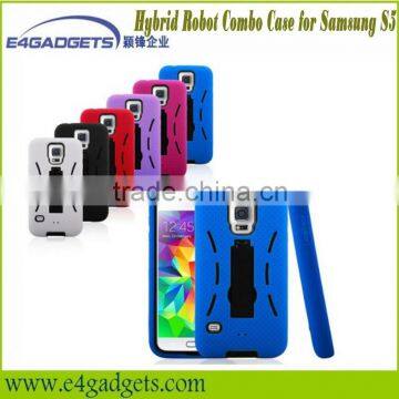 2014 Hot selling New product Deluxe Hybrid Robot Combo Rugged Rubber Matte Case for Samsung S5 produced by China manufacturer