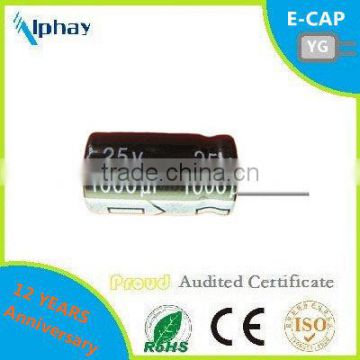 1000uF 25v 10X16 20% aluminum electrolytic capacitor