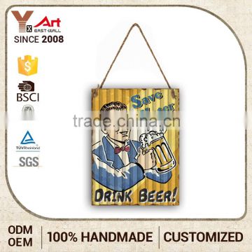 Customized Design Home Interiors Decor Wholesale China Drink Beer Man Look