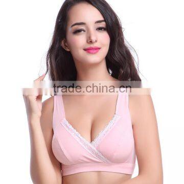 Women's 9 Color Cotton Maternity Nursing Hands Free Breastfeeding Bra photo-2