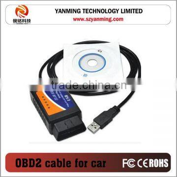 ELM327 USB OBD2 Diagnostic test line Auto malfunction diagnosis