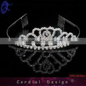 2013 Fashion Alloy Rhinestone Adults Tiara Crown