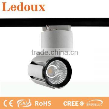 360degree rotate for shop adjustable led track spot light 9w/15w/23w/30w optional 15/24/38/60degree lens anti-galre