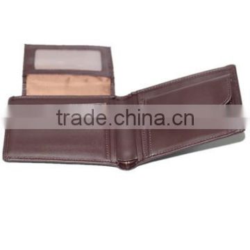 2016 cheap promotional top grain wallet with credit card