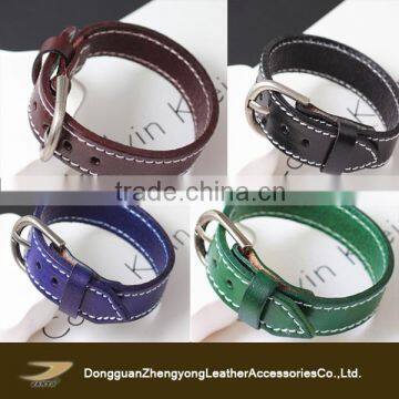 colorful charming leather bracelet with buckle for men and women, leather bracelt teenager