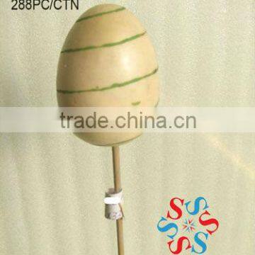 2014 Hot Sale Artificial Polyster Easter Egg With Stem For Christmas And Home Decoration