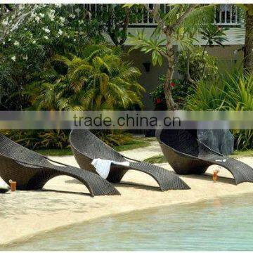 Garden rattan furniture sun lounger outdoor rattan furniture