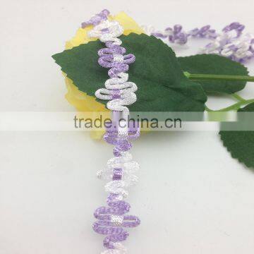 garment accessories sewing craft beautiful hook flower violet lace trim