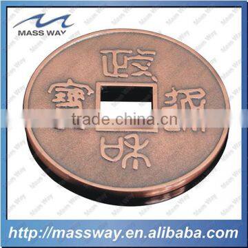 Souvenir Custom Old Color Zinc Alloy 3D Antique Red Copper Coin