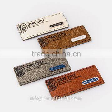 Jeans pu Leather Labels Garments Leather Back Patch Labels Fashion Label for Hats photo-6