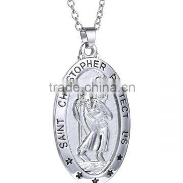 Double Hearts Round Heavy Silver Heart Puzzle Necklace photo-6