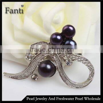 Pearl bijou jewelry in china natural pearl brooch wholesale