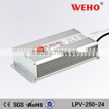 direct current 250w waterproof 24v led driver switching power supply