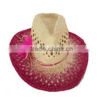 Women Fashion cowboy paper straw hat