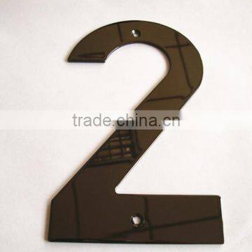 Black nickel plated house numbers