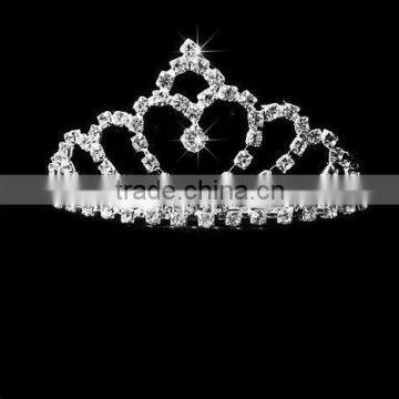 New designs rhinestone jewelry decorative metal crowns