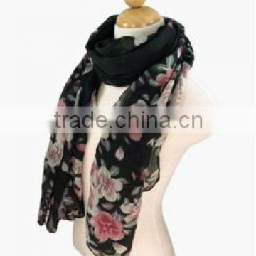 Elegant Premium Flower Print Scarf - Different Colors Available