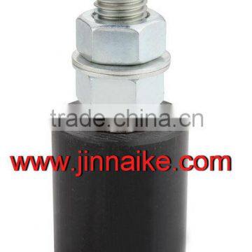 white galvanized sliding black nylon roller