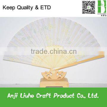 light color Japanese style cloth bamboo hand fan