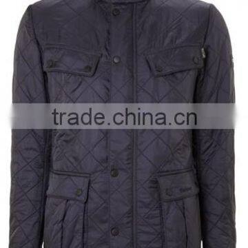 Men Diamonds Quilted Winter Coat