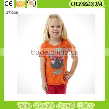 Rabbit T-shirt 100% Cotton T-shirt Animal T-shirt Kids T-shirt Child T-shirt Girl T-shirt photo-2